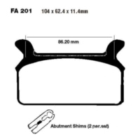 Bremsbel&auml;ge Bremsklotz Sinter HH EBC FA201HH