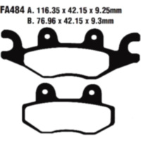 Bremsbel&auml;ge Bremsklotz Standard Scooter EBC SFA484