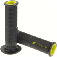 MotorradGriffgummi, Griffgummi Lenkergriffe (Paar) Estoril 120mm - offen/sw-gelb