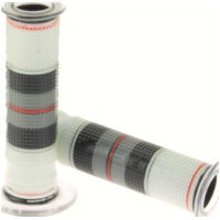 MotorradGriffgummi, Griffgummi Lenkergriffe (Paar) Harris EVO 120mm/wei&szlig;-schwarz-grau