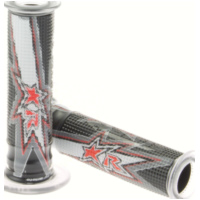 MotorradGriffgummi, Griffgummi Lenkergriffe (Paar) Harris EVO 120mm/schwarz-grau-wei&szlig;