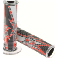 MotorradGriffgummi, Griffgummi Lenkergriffe (Paar) Harris EVO 120mm/schwarz-rot-wei&szlig;