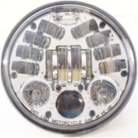 Scheinwerfer mit adaptivem Fahrlicht (Kurvenlicht) Typ 8690 5 3/4 Zoll Geh&auml;use chrom E-gepr&uuml;ft