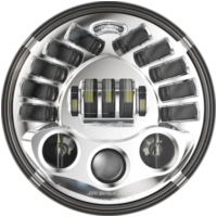 Scheinwerfer mit adaptivem Fahrlicht (Kurvenlicht) Typ 8790 - 7 Zoll Geh&auml;use - chrom - E-gepr&uuml;ft