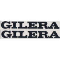 Sticker Aufkleber schwarz (Abziehfolie) f&uuml;r: Gilera 20cm 2St
