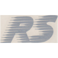 Sticker Aufkleber RS silber