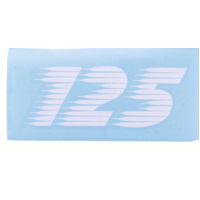 Sticker Aufkleber 125 ccm wei&szlig;