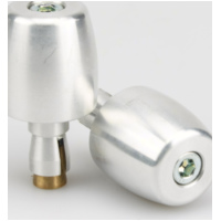 Lenkergewichte Lenkerenden Set silber MCL212-C