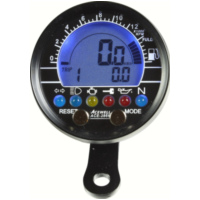 Geschwindigkeitsmesser, Anzeigeeinheit ACE-2866AS Tachometer und Drehzahlmesser Alu-Schwarz