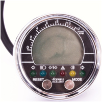 Geschwindigkeitsmesser, Anzeigeeinheit ACE-2901 Motorrad und Quad / ATV Drehzahlmesser mit Temperaturanzeige und 6 Kontrollleuchte