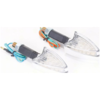 Blinkleuchte, Blinklicht LED Blinker E gepr&uuml;ft chrom paar 40mm Stiel