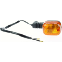 Blinkleuchte, Blinklicht SHIN YO Blinker DUC STYLE, schwarz, gelbes Glas, f&uuml;r vorne rechts oder hinten links, 6 mm Befestigungsloch, E-gepr.