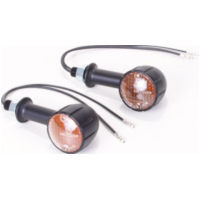 Blinkleuchte, Blinklicht SHIN YO Alu-Mini-Blinker ARIZONA, E-gepr&uuml;ft, langer Stiel, schwarz, Paar