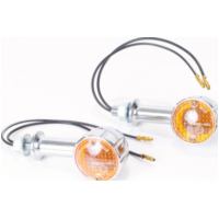 Blinkleuchte, Blinklicht SHIN YO Alu-Mini-Blinker ARIZONA, E-gepr&uuml;ft, langer Stiel, verchromt, Paar