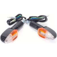 Blinkleuchte, Blinklicht Mini LED Blinker Set Arrow carbon E gepr&uuml;ft - inkl. Widerstand
