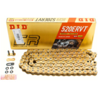 DID Kette 520 ERVT (Gold) 114 Glieder mit Clipschlo&szlig; / nutzbar bis 55KW (75PS) / bis 500ccm