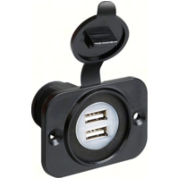 Ext-8, doppelter USB-Anschluss, Einbaumontage, 12/24V