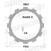 Kupplungslamellen Reiblamelle FCC f&uuml;r: Honda 22201-KY1-000