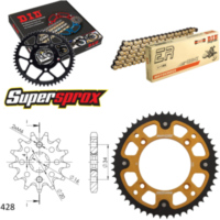 Kettensatz Stealth gold f&uuml;r: BETA RR125 Motard 07-14 13-50-126 DID428NZ(G&B) Clip