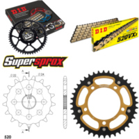 Kettensatz Stealth gold f&uuml;r: APRILIA RS125 Extrema/Replic 17-40-110 DID520VX3(G&B) Endlos