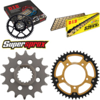 Kettensatz Stealth gold f&uuml;r: APRILIA SL750 Shiver /GT 08-15 16-44-108 DID525VX3(G&B) Endlos