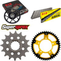 Kettensatz Stealth gold f&uuml;r: APRILIA SMV750 Dorsoduro 08-15 16-46-112 DID525VX3 Endlos