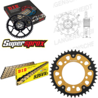 Kettensatz Stealth gold f&uuml;r: APRILIA NA850 Mana /GT 08-14 18-40-100 DID525VX3(G&B) Endlos