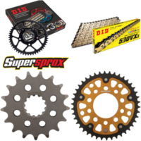 Kettensatz Stealth gold f&uuml;r: TRIUMPH Trophy 900 96-97 17-42-110 DID530VX3(G&B) Endlos