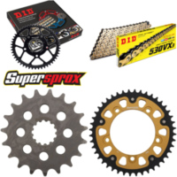 Kettensatz Stealth gold f&uuml;r: TRIUMPH Daytona 955 I [5 x &Oslash; 19-44-106 DID530VX3(G&B) Niet