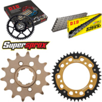 Kettensatz Stealth gold f&uuml;r: TRIUMPH Speedmaster 800 03-04 16-42-112 DID525VX3 Endlos