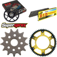 Kettensatz Stealth gold f&uuml;r: HONDA CR125 R 00-01/CR125 R 13-52-116 DID520 Clip