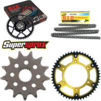 Kettensatz Stealth gold f&uuml;r: HONDA CR125 R 00-01/CR125 R 13-52-116 DID520NZ Clip