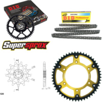 Kettensatz Stealth gold f&uuml;r: HONDA CR125 R 04-07 13-52-116 DID520NZ Clip