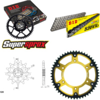 Kettensatz Stealth gold f&uuml;r: HONDA CR125 R 04-07 13-52-116 DID520VX3 Endlos