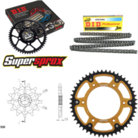 Kettensatz Stealth gold f&uuml;r: HONDA CRF250 X [US] 04-04 13-49-114 DID520NZ Clip