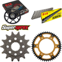 Kettensatz Stealth gold f&uuml;r: HONDA CR500 R 92-01 14-49-114 DID520VX3 Endlos