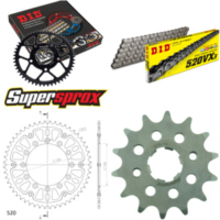 Kettensatz Stealth gold f&uuml;r: HONDA CL250 SC 82-83 14-51-106 DID520VX3 Clip