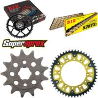Kettensatz Stealth gold f&uuml;r: HONDA XR250 R 88-89 13-48-108 DID520VX3(G&B) Niet