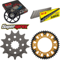 Kettensatz Stealth gold f&uuml;r: HONDA XR250 R 96-04 13-48-106 DID520VX3 Niet