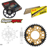 Kettensatz Stealth gold f&uuml;r: HONDA CB500 /R /S 94-03 15-40-108 DID525VX3(G&B) Clip