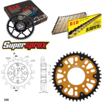 Kettensatz Stealth gold f&uuml;r: HONDA VF500 F/F2 Interceptor 15-43-108 DID530VX3(G&B) Niet