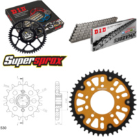 Kettensatz Stealth gold f&uuml;r: HONDA CBX550 F 82-84 16-43-104 DID530ZVM-X Endlos