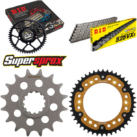 Kettensatz Stealth gold f&uuml;r: HONDA CBR600 F 01-10 16-44-108 DID525VX3 Endlos