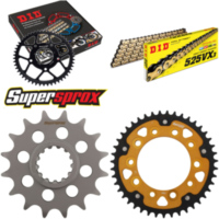 Kettensatz Stealth gold f&uuml;r: HONDA CB600 F Hornet /S 07-1 16-43-118 DID525VX3(G&B) Endlos