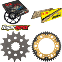 Kettensatz Stealth gold f&uuml;r: HONDA NX650 Dominator 32KW 15-46-110 DID520VX3(G&B) Clip