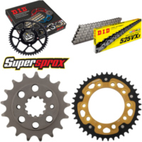 Kettensatz Stealth gold f&uuml;r: HONDA VT750 DC2 Black Widow 17-41-124 DID525VX3 Endlos