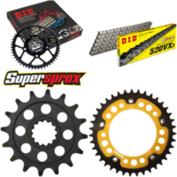 Kettensatz Stealth gold f&uuml;r: HONDA NC700 SD 12-15/NC700 X 16-39-112 DID520VX3 Niet