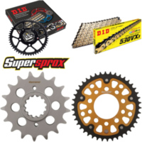 Kettensatz Stealth gold f&uuml;r: HONDA CBR1000 F 89-95 17-42-114 DID530VX3(G&B) Endlos