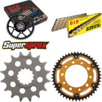 Kettensatz Stealth gold f&uuml;r: HONDA XL1000 V Varadero 99-1 16-47-112 DID525VX3(G&B) Niet