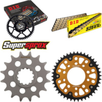 Kettensatz Stealth gold f&uuml;r: HONDA CBR1000 L/LA/LD 16- 16-42-124 DID525VX3(G&B) Niet